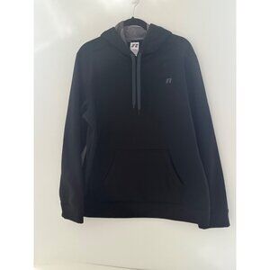 Russell Athletic Mens Large 42-44 Black Hoodie Pullover w‎ Front Pocket